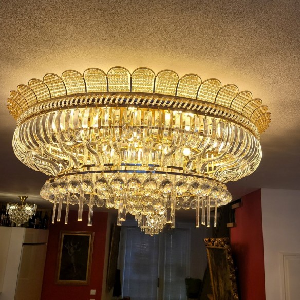 SUXULLUXUS®-FujairahLuxe-Gold-Kristall-riesige-Deckenleuchte-14-flammig-40x100cm-2