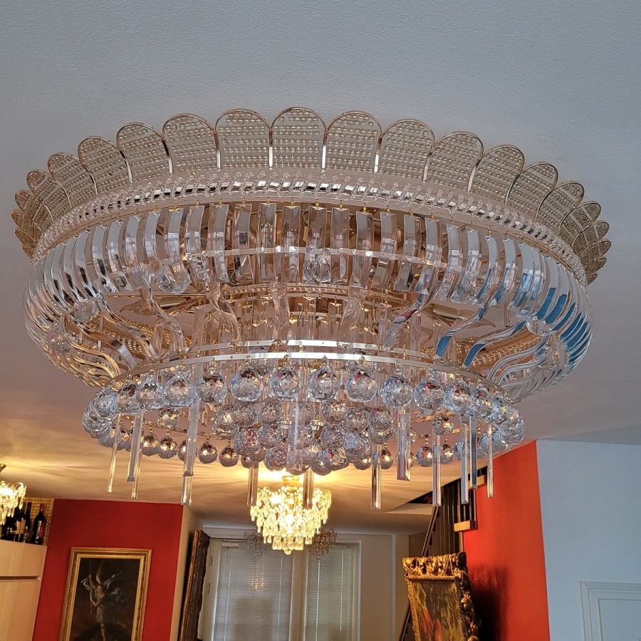 SUXULLUXUS®-FujairahLuxe-Gold-Kristall-riesige-Deckenleuchte-14-flammig-40x100cm-4