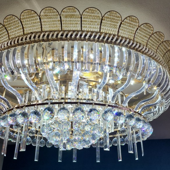 SUXULLUXUS®-FujairahLuxe-Gold-Kristall-riesige-Deckenleuchte-14-flammig-40x100cm-7