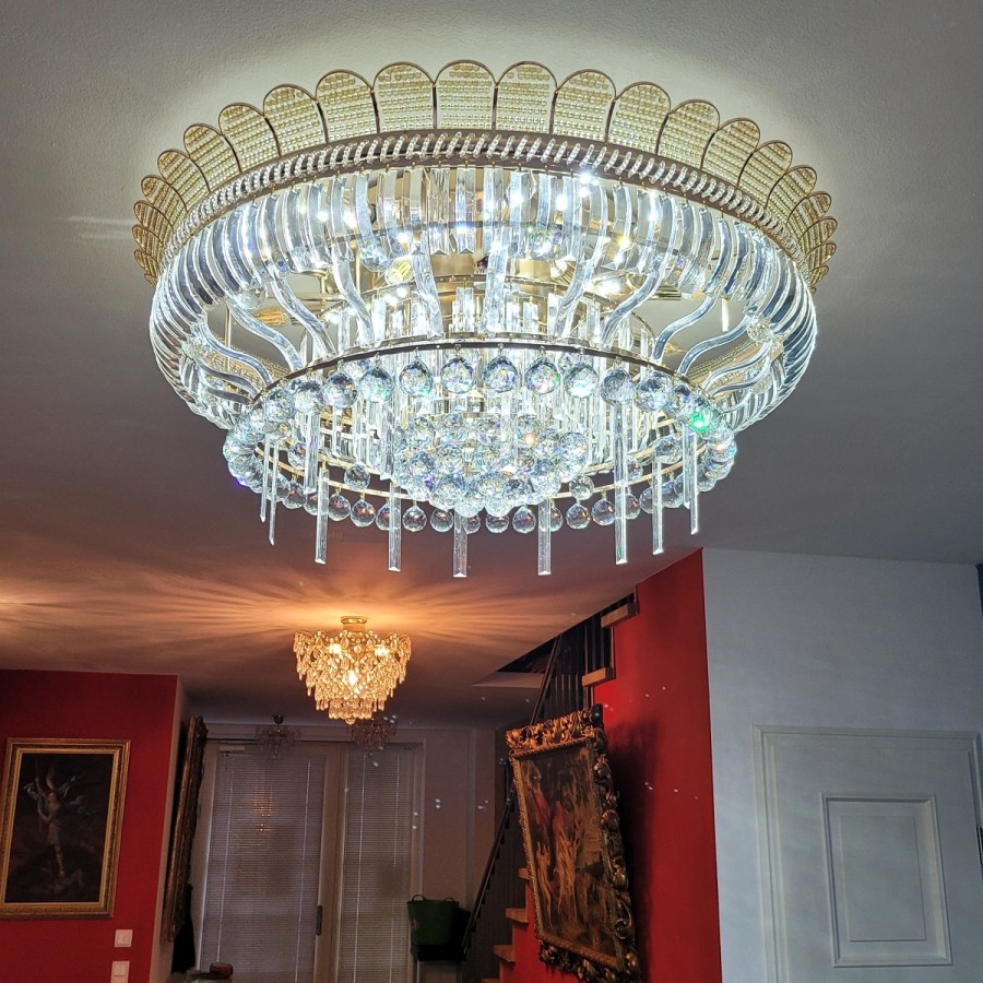 SUXULLUXUS®-FujairahLuxe-Gold-Kristall-riesige-Deckenleuchte-14-flammig-40x100cm-8