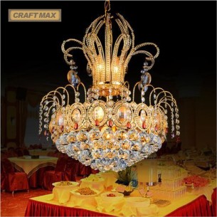 CRAFTMAX-ZayidLuxe-Gold-Kristall-Kronleuchter-8-flammig-50x54-cm