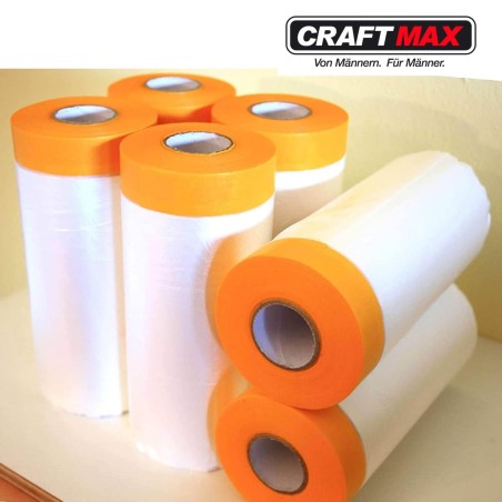 CRAFTMAX-Goldband-Folie-Tape-Abdeckfolie-mit-Klebeband-140cm-x-20m-2