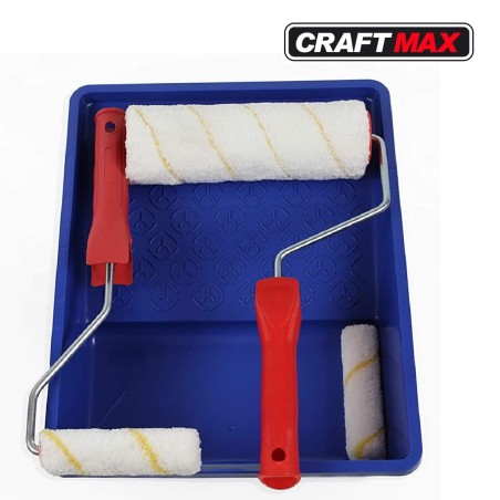 CRAFTMAX-Einsteiger-Set-Flachpinsel-Abdeckfolie-Farbwanne