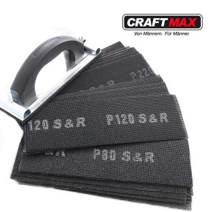CRAFTMAX-Trockenbau-Handschleifer-Schleifgitter-Handwerker