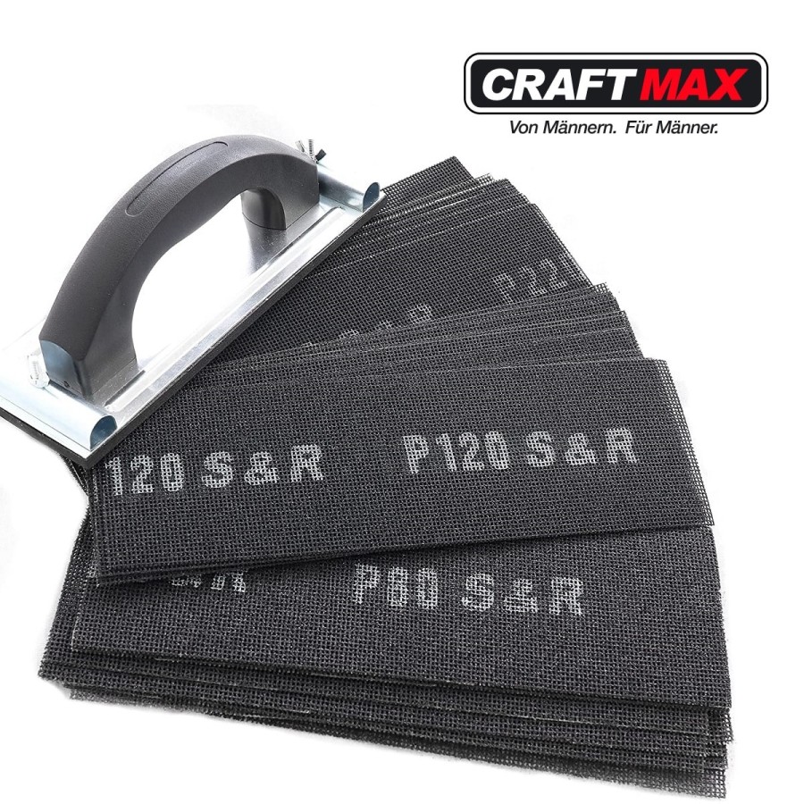 CRAFTMAX-Trockenbau-Handschleifer-Schleifgitter-Handwerker
