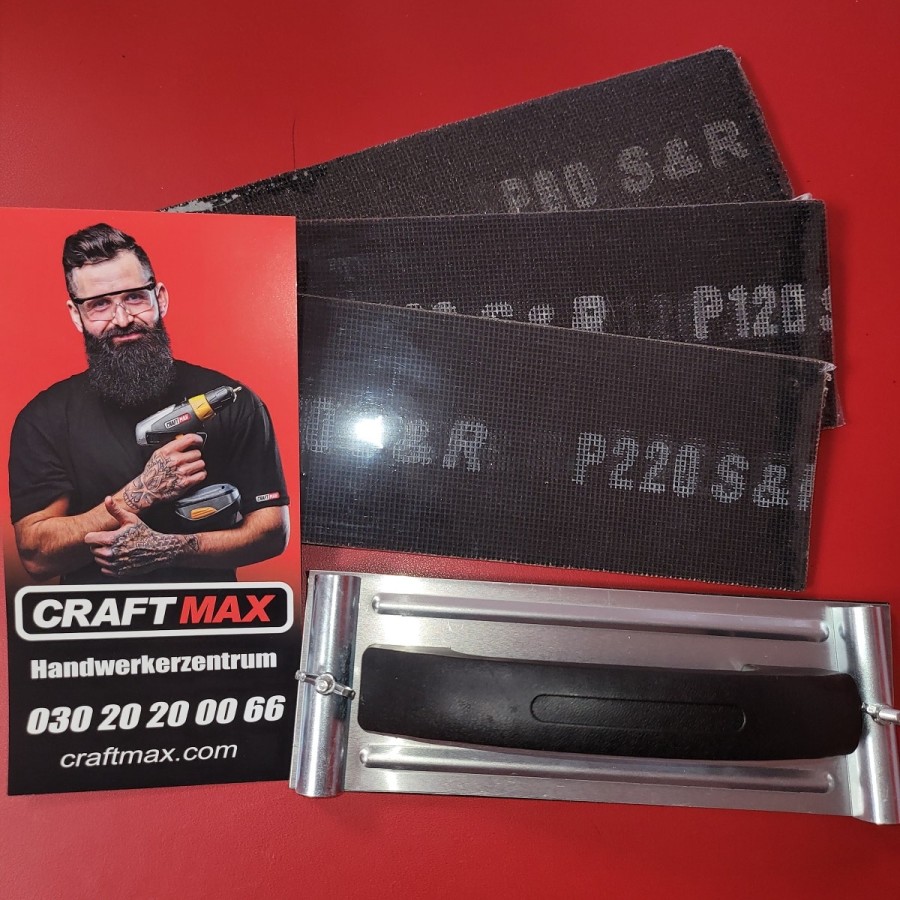 CRAFTMAX-Trockenbau-Handschleifer-Schleifgitter-Testsieger