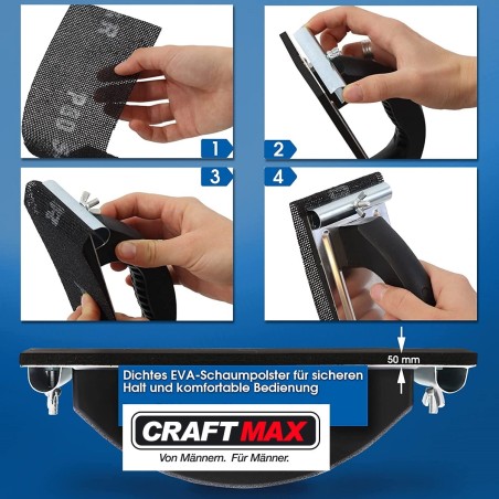 CRAFTMAX-Trockenbau-Handschleifer-Schleifgitter-robust