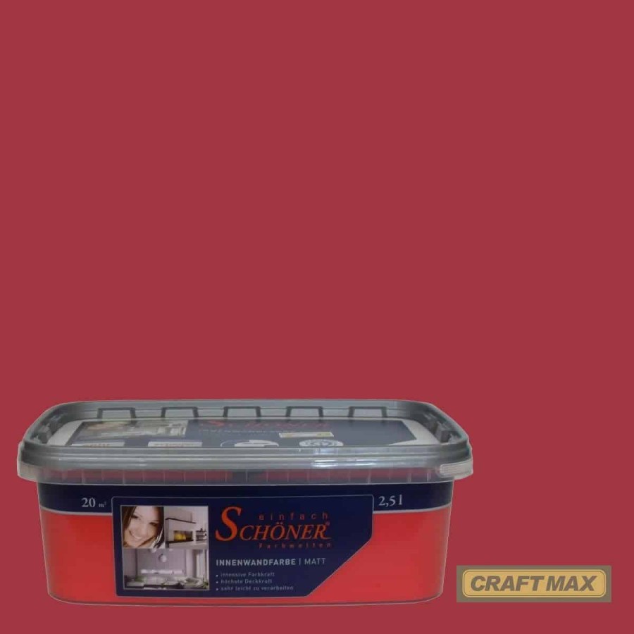 CRAFTMAX-Einfach-Schoener-Farbwelten-Wandfarbe-orient-rot-matt-25-L