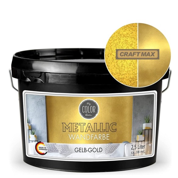 CRAFTMAX-Wandfarbe-Gold-Metallic-Effekt-im-Innenbereich-