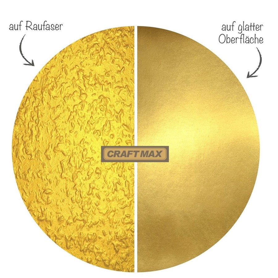 CRAFTMAX-Wandfarbe-gelb-gold-Metallic-Effekt