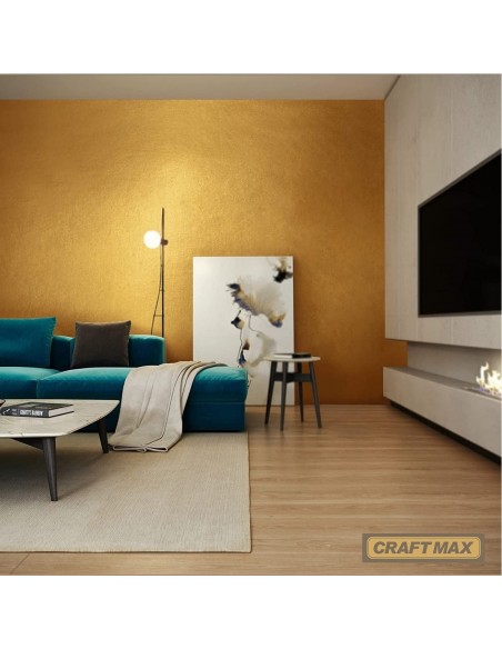 CRAFTMAX-Wandfarbe-rot-Gold-Metallic-Effekt-Versace