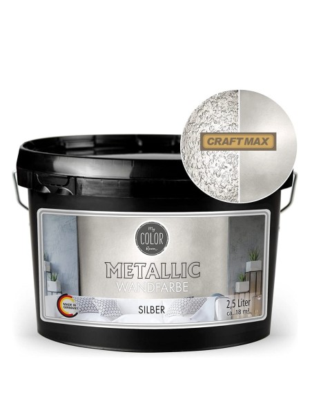 CRAFTMAX-Wandfarbe-Silber-Metallic-Effekt-im-Innenbereich-