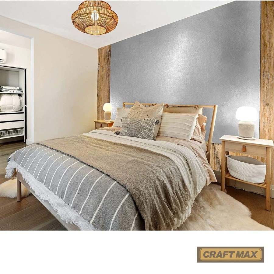 CRAFTMAX-Wandfarbe-Silber-Metallic-Effekt-Designer