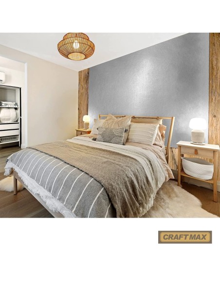 CRAFTMAX-Wandfarbe-Silber-Metallic-Effekt-Designer