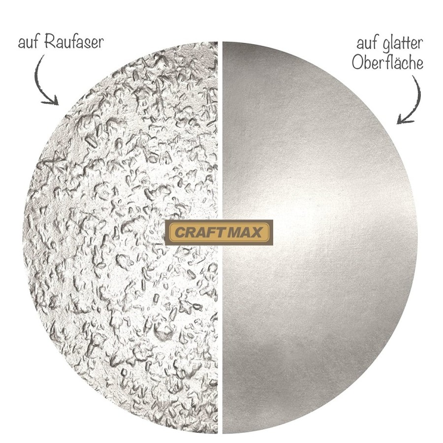 CRAFTMAX-Wandfarbe-silber-Metallic-Effekt