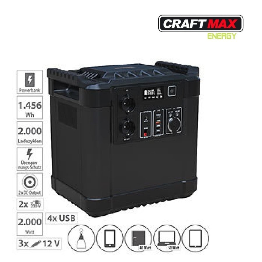 CRAFTMAX-mobile-Powerstation-1.456-Wh-Stromspeicher-Solargenerator-2000W-3