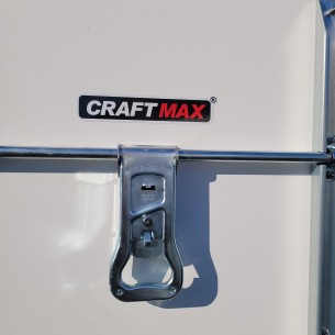 CRAFTMAX-P-BOX-Plywood-Kofferanhaenger-gebremst-1300kg-Rampe-Abstellstuetzen-255×132x154cm-1 2
