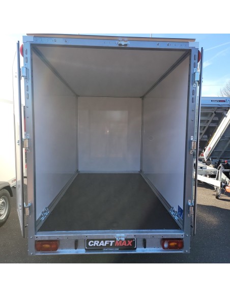 CRAFTMAX-P-BOX-Kofferanhaenger-GFK-gebremst-1300kg-2-Fluegeltueren-305×157×184cm-2