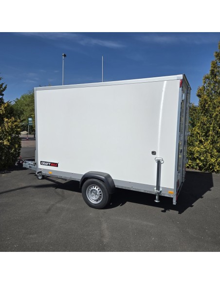CRAFTMAX-Kofferanhaenger-1300-Plywood-GFK-Oberflaeche-3.05×1.57×1.84m-Fluegeltueren-Zurrsystem-gebremst-5