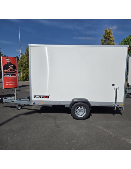 CRAFTMAX-Kofferanhaenger-1300-Plywood-GFK-Oberflaeche-3.05×1.57×1.84m-Fluegeltueren-Zurrsystem-gebremst-9