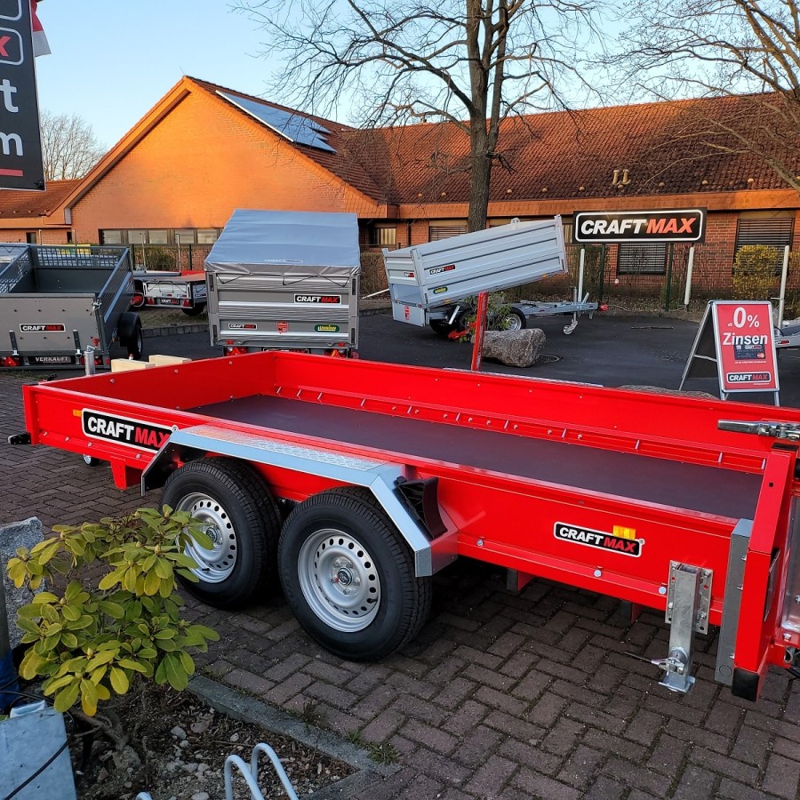 CRAFTMAX-MEGA-Baumaschinentransporter-3500Kg-Schaufelauflage-schwenkbaren-Auffahrrampen-2730kg-Nutzlast-12