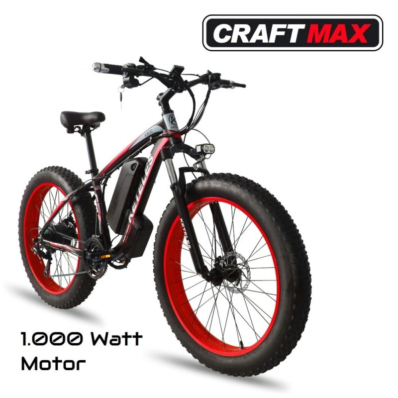 CRAFTMAX-fatboy-Elektrofahrrad-Mountainbike-26-E-Bike-48V-17Ah1000W-Lithium-rot-schwarz-1