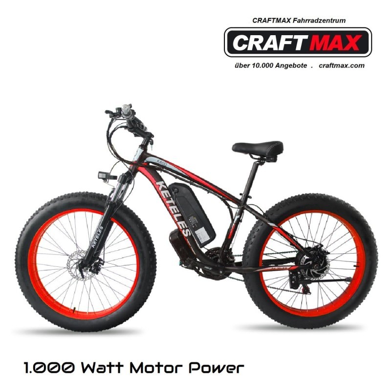 CRAFTMAX-fatboy-Elektrofahrrad-Mountainbike-26-E-Bike-48V-17Ah1000W-Lithium-rot-schwarz-2