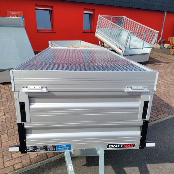 CRAFTMAX-SMART-750kg-ALU-Kastenanhaenger-Bordwandaufsatz-Deckel-2.10x1.10x0.77m-3