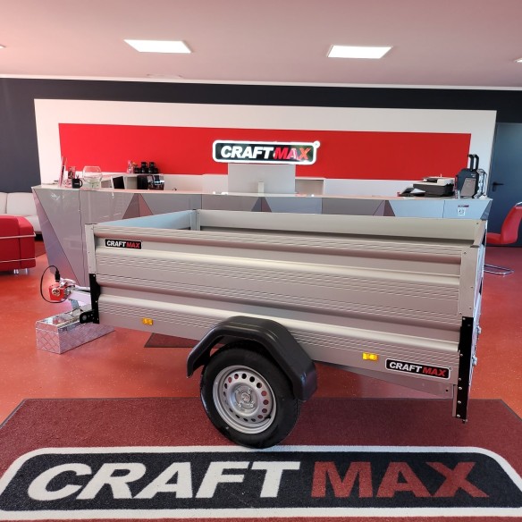 CRAFTMAX-SMART-750kg-ALU-Kastenanhaenger-Bordwandaufsatz-Deckel-2.10x1.10x0.77m-2