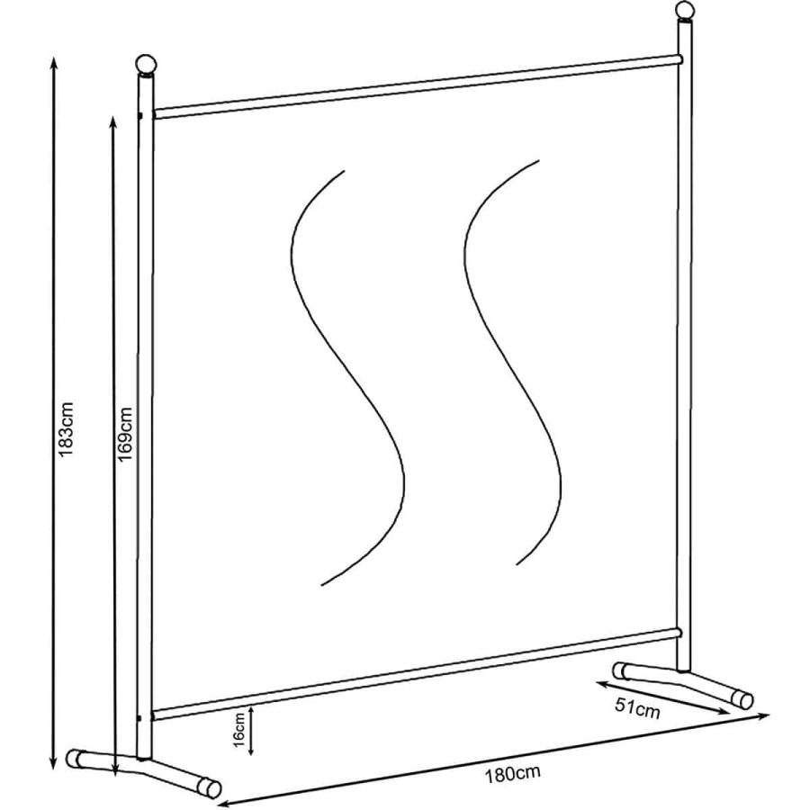 CRAFTMAX-Paravent-Raumteiler-180x178cm-Standfuss