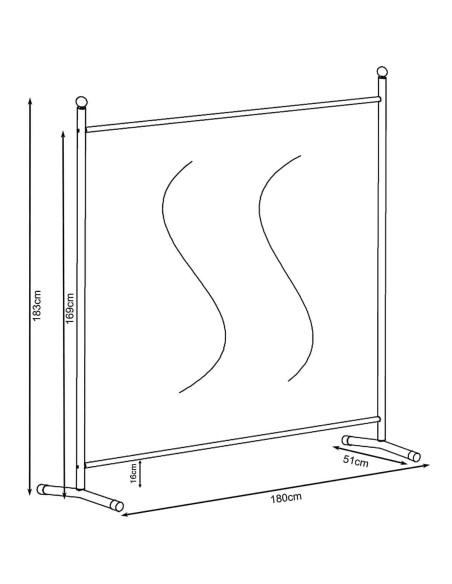 CRAFTMAX-Paravent-Raumteiler-180x178cm-Standfuss