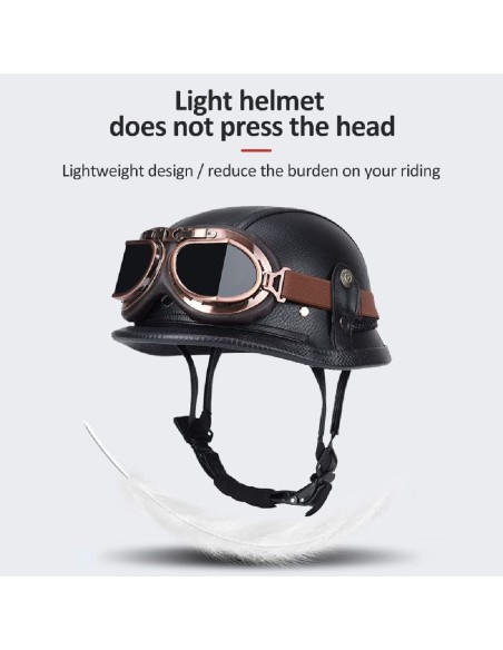 CRAFTMAX-dirty-Leder-Retro-Motorrad-Halbhelm-Schnellverschluss-coole-Brille-black-brown-2