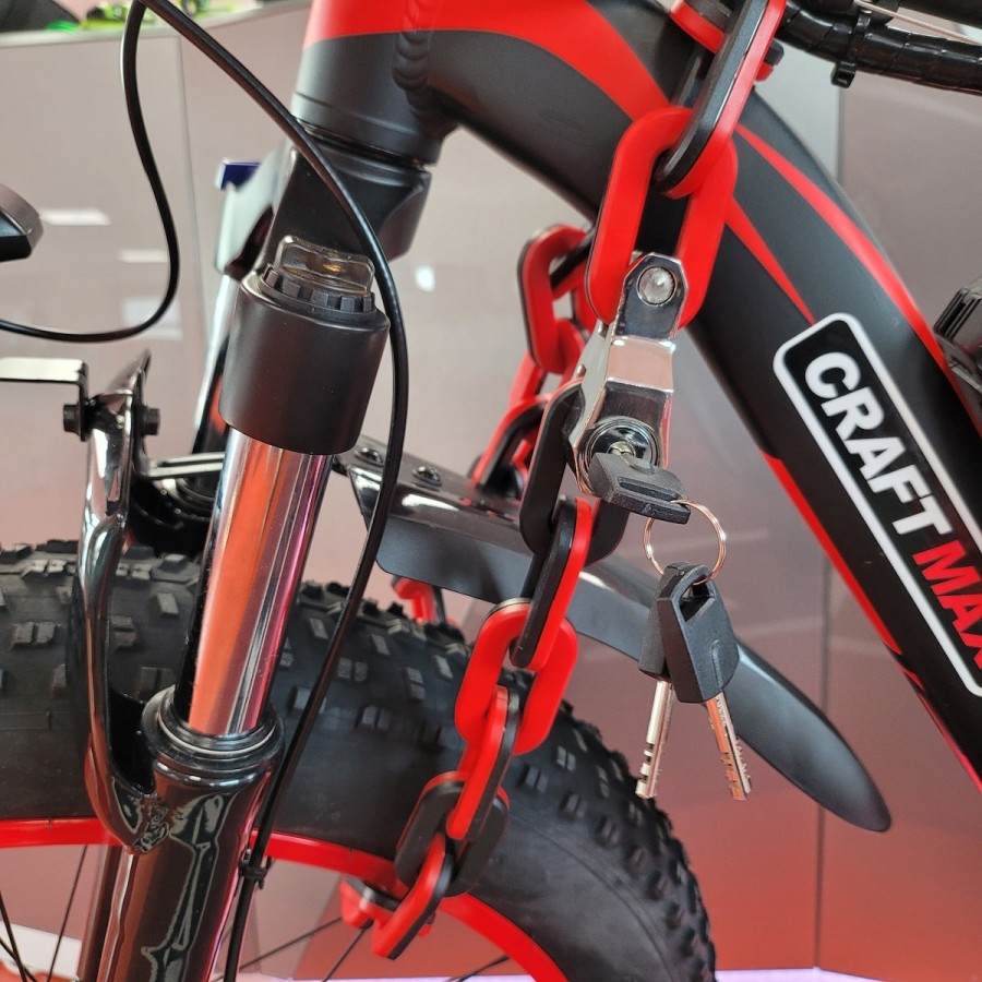 CRAFTMAX-SuperSteel-Panzerkettenschloss-Fahrradschloss-rot-2