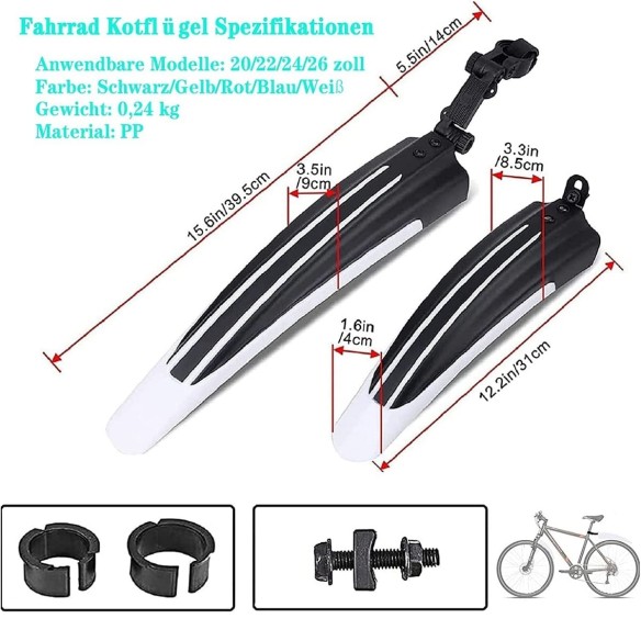 CRAFTMAX-nodirty-Schutzblech-Set-fFahrrad-Fat-Bike-Mountainbike-20-26-Zoll-weiss-8