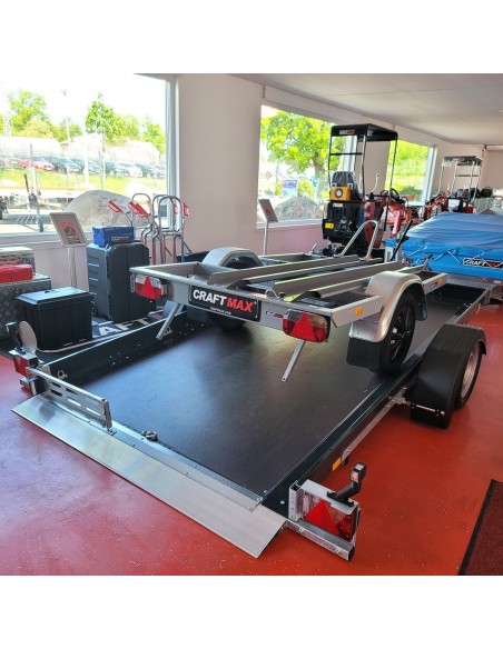 CRAFTMAX-CROSS-1500kg-Motorradtransport-hydr.-Absenkanhaenger