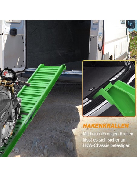 McFARMER-faltbare-180cm-ALU-Auffahrschiene-Laderampe-faltbar-gruen-2