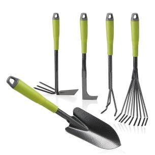 McFARMER-Blumenliebhaber-Doppelhacke-Kleingrubber-Fugenkratzer-Handrechen-Blumenkelle-1