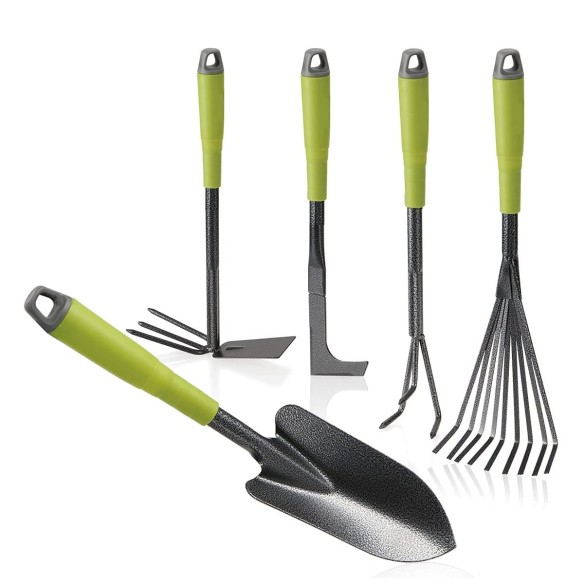 McFARMER-Blumenliebhaber-Doppelhacke-Kleingrubber-Fugenkratzer-Handrechen-Blumenkelle-1