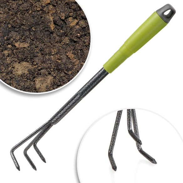 McFARMER-Blumenliebhaber-Doppelhacke-Kleingrubber-Fugenkratzer-Handrechen-Blumenkelle-6