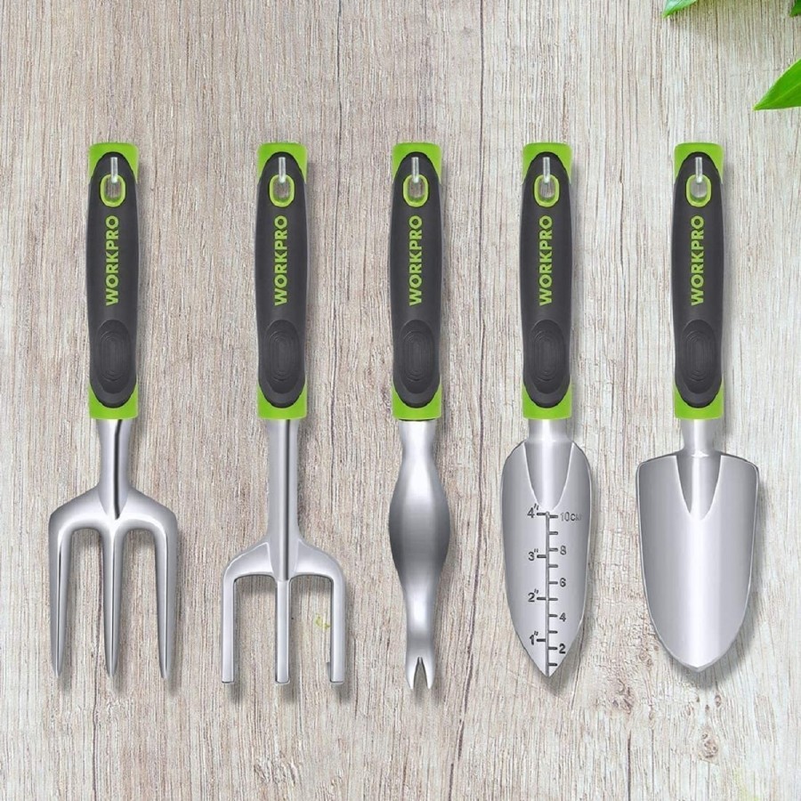 McFARMER-5-teiliges-Set-Gartenwerkzeug-aus-Aluminium-gruen-2