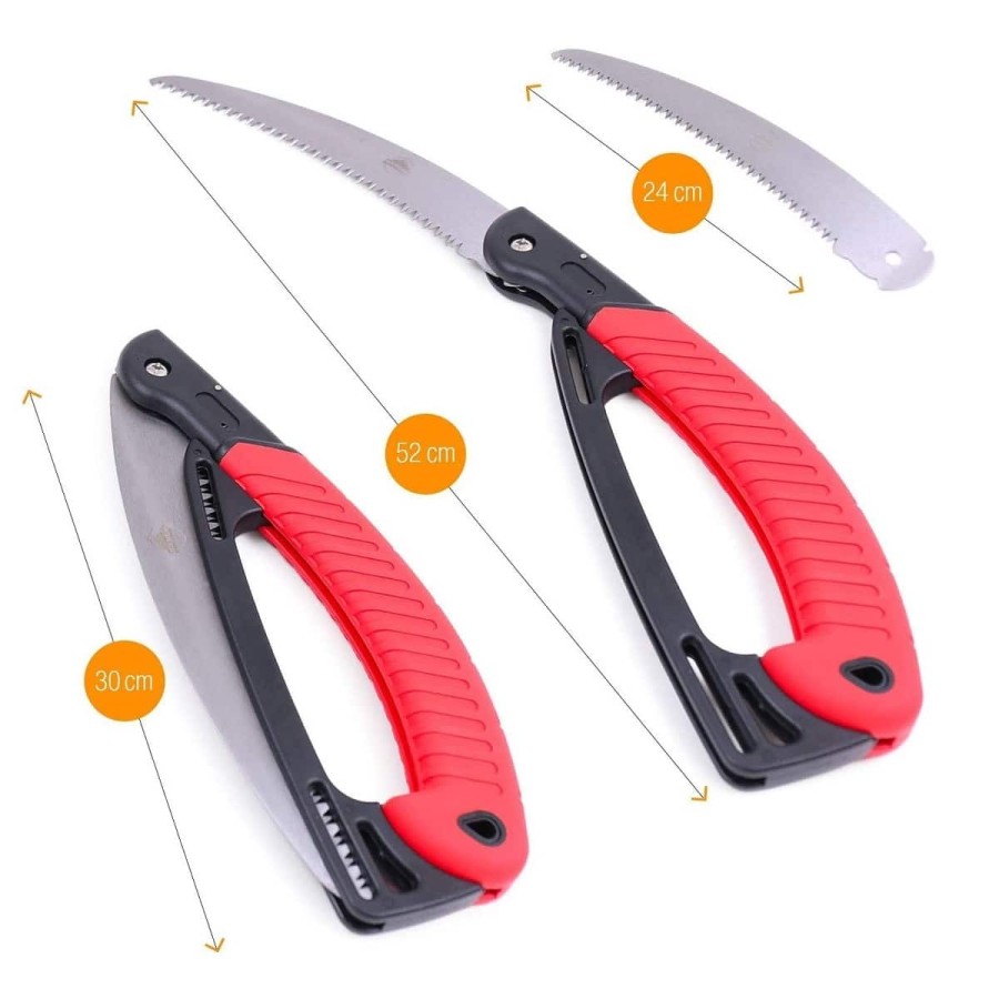 CRAFTMAX-Multifunktions-Astsaege-klappbar-scharfe-Klingen-BI-Metall-24cm-Saegeblatt-rot-4