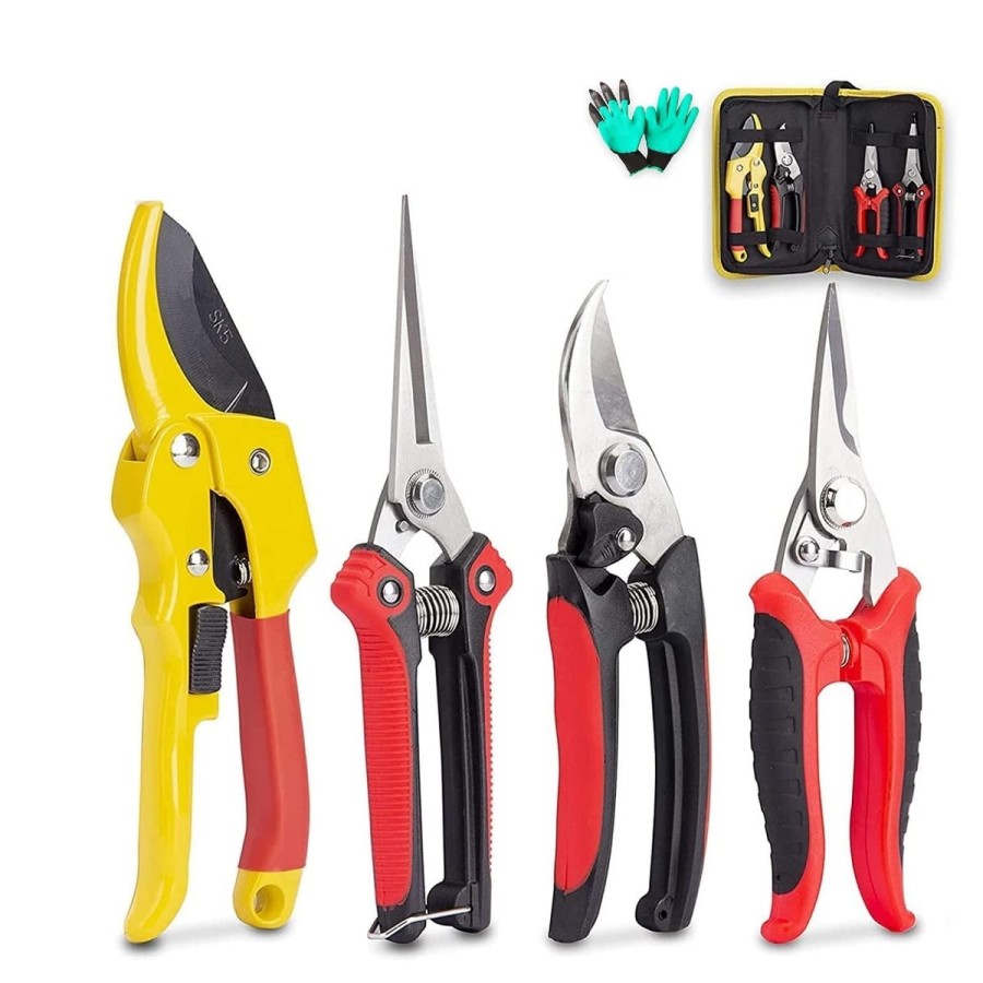Set-Gartenschere-Rosenschere-Edelstahl-Baumschere-Bypass-Schere-1
