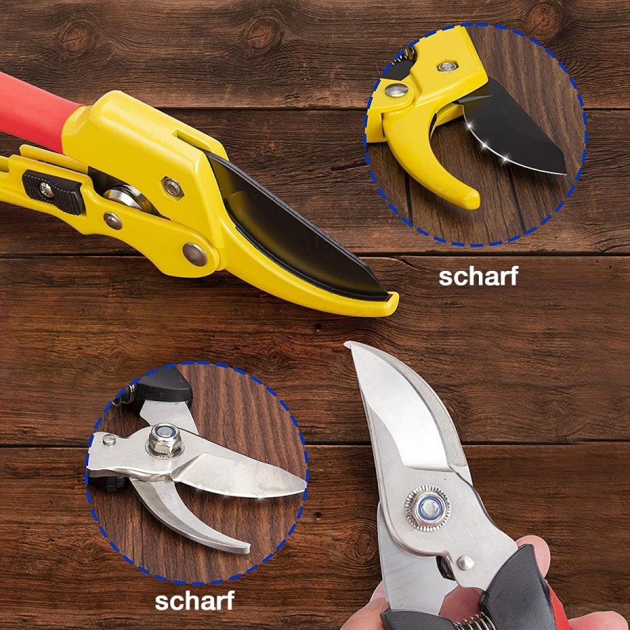 Set-Gartenschere-Rosenschere-Edelstahl-Baumschere-Bypass-Schere-4