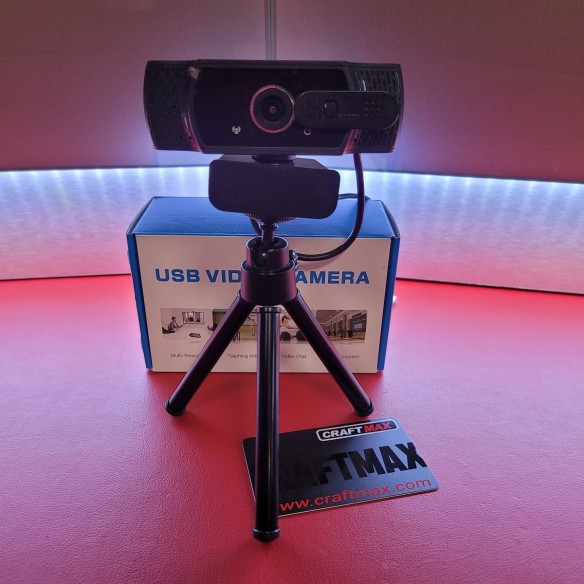 CRAFTMAX-1080P-Webcam-Mikrofon-Full-HD-mit-Stativ