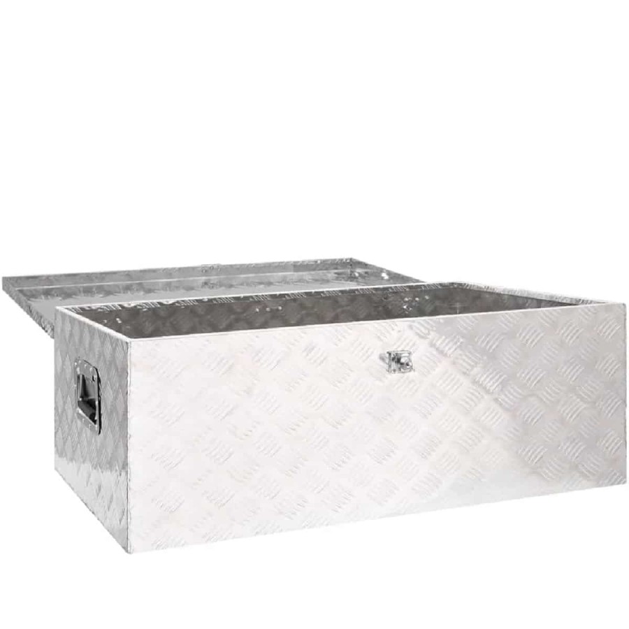 CRAFTMAX-ALU-Transportbox-Anhaenger-Verstaukiste-Tragegriffen-100x-55x37cm-2