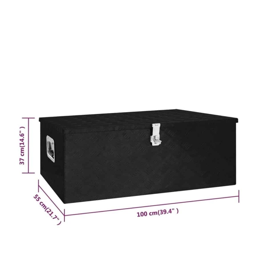 CRAFTMAX-ALU-Transportbox-Anhaenger-Verstaukiste-Tragegriffen-100x-55x37cm-black-2