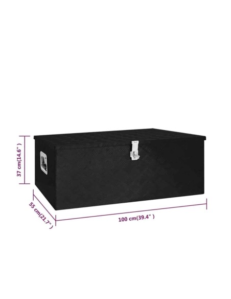 CRAFTMAX-ALU-Transportbox-Anhaenger-Verstaukiste-Tragegriffen-100x-55x37cm-black-2