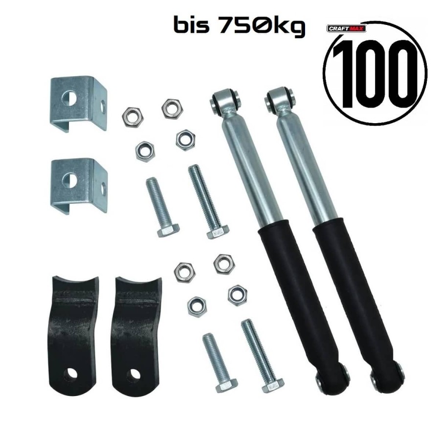 750kg-Rad-Stossdaempfer-100kmh-Zulassung-ungebremste-Einachs-PKW-Anhaenger