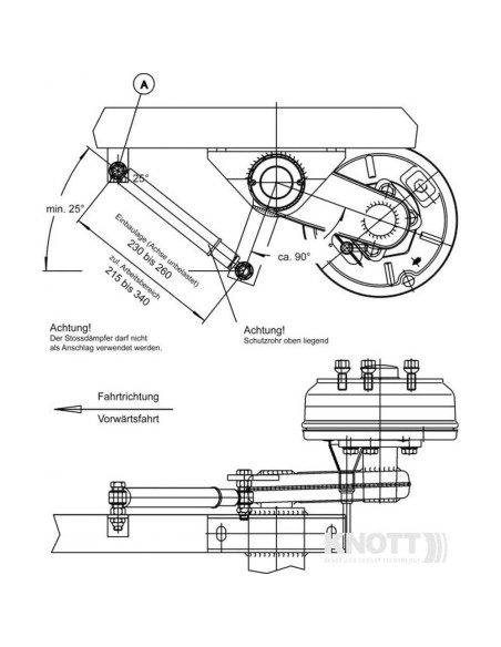 Knott-Fahrwerksdaempfer-Rad-Stossdaempfer-fuer-die-100-kmh-Zulassung-Einachs-PKW-Anhaenger