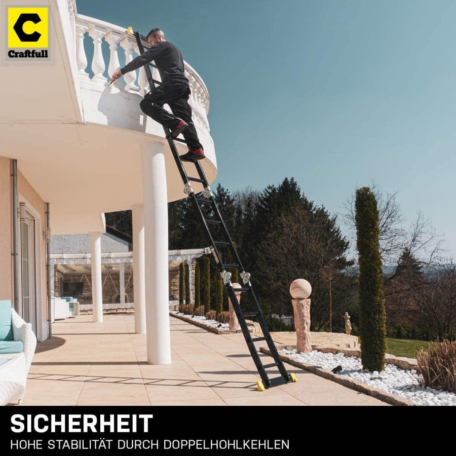 ALU-Mehrzweckleiter-6in1-Klapp-Bock-u-Schiebeleiter-16-Sprossen-4